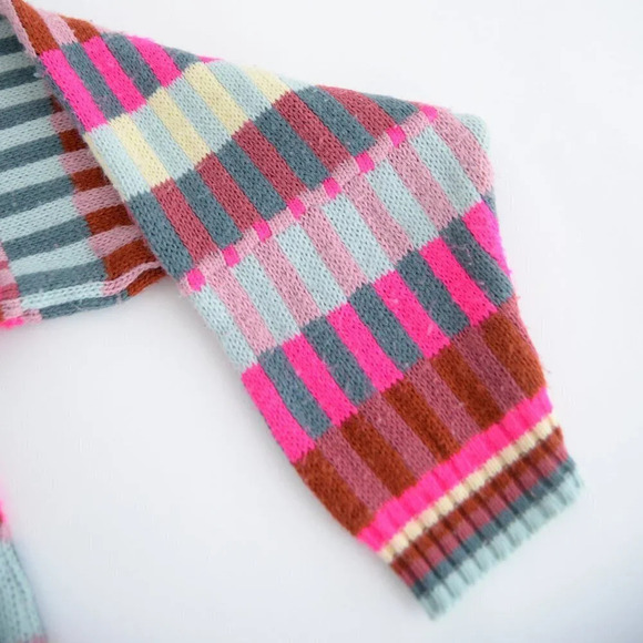 Vintage Coogi-Like Multi-Colour  Rectangular Shapes Knit Mockneck Sweater M - Picture 5 of 12